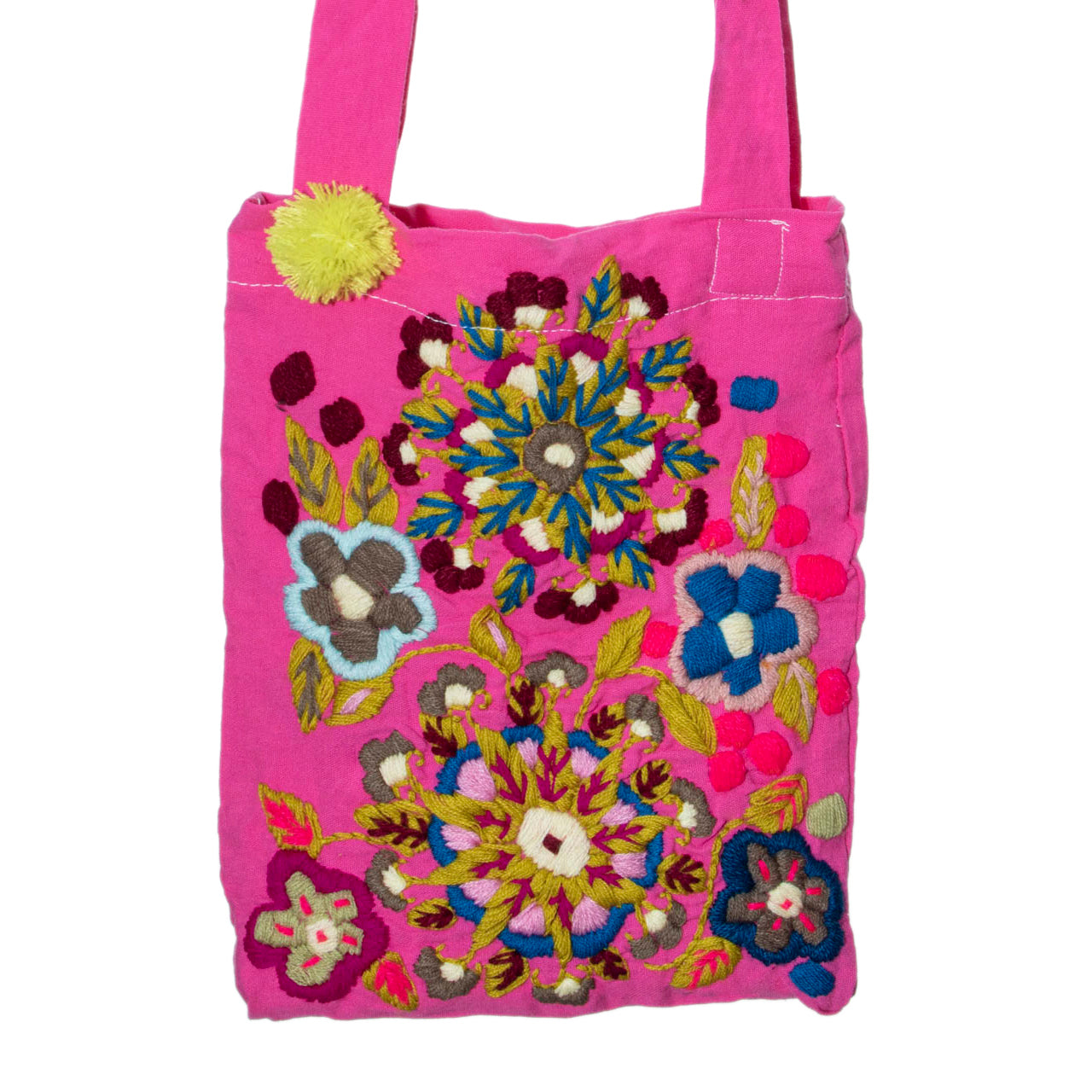 Chiapas Embroidered Cotton Mini Tote