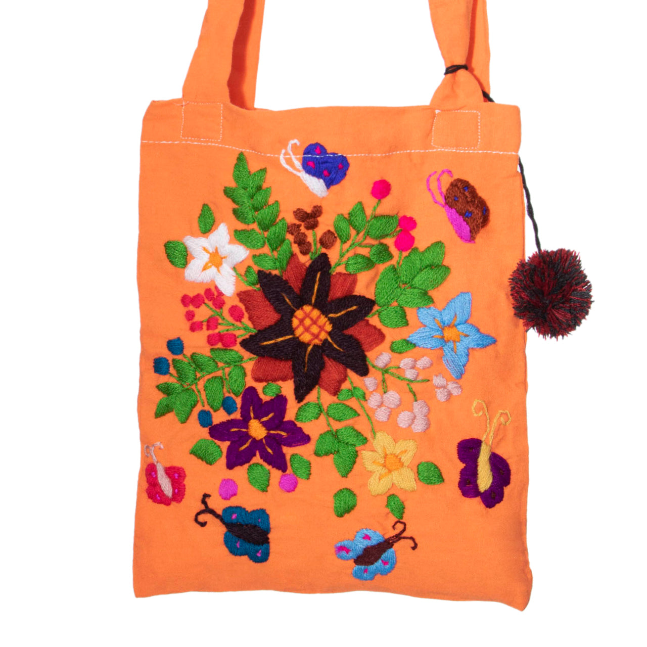 Chiapas Embroidered Cotton Mini Tote