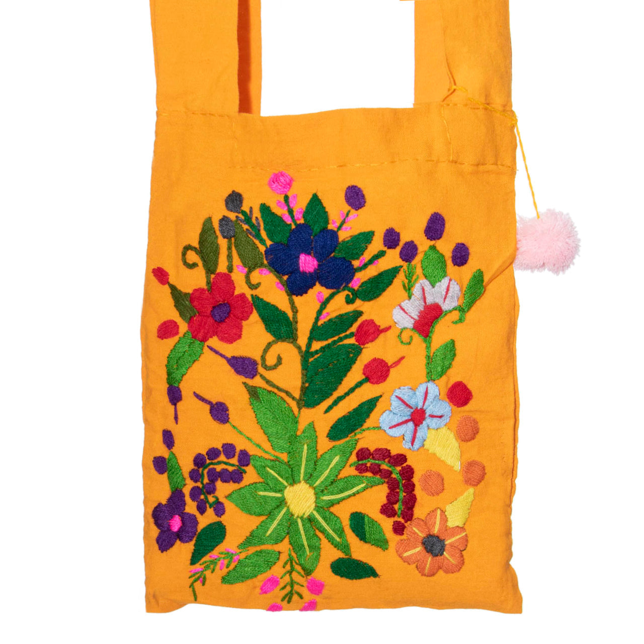 Chiapas Embroidered Cotton Mini Tote