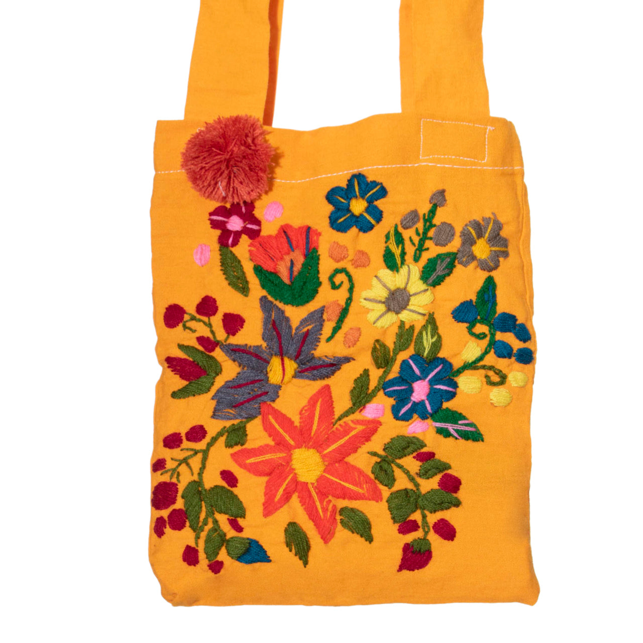 Chiapas Embroidered Cotton Mini Tote