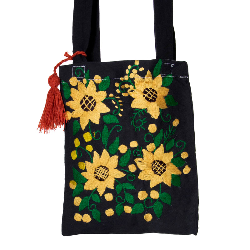 Chiapas Embroidered Cotton Mini Tote