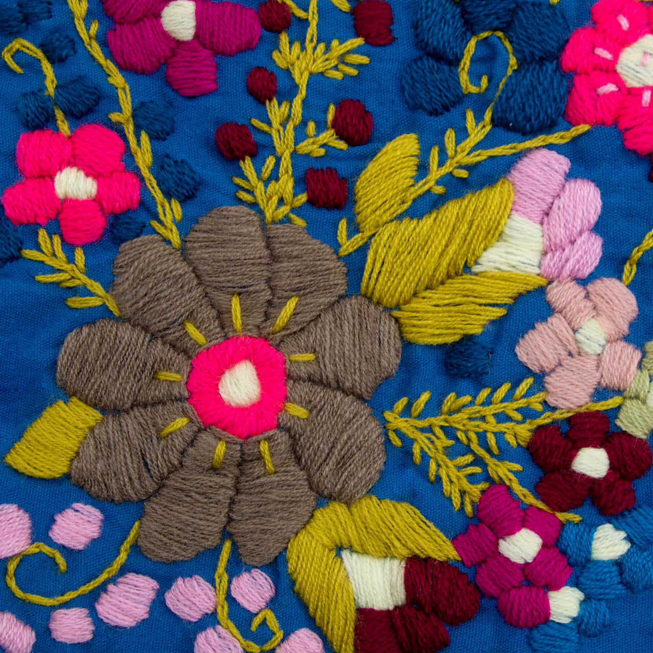 Chiapas Embroidered Cotton Mini Tote