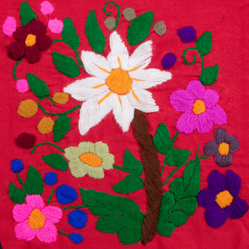 Chiapas Embroidered Cotton Mini Tote