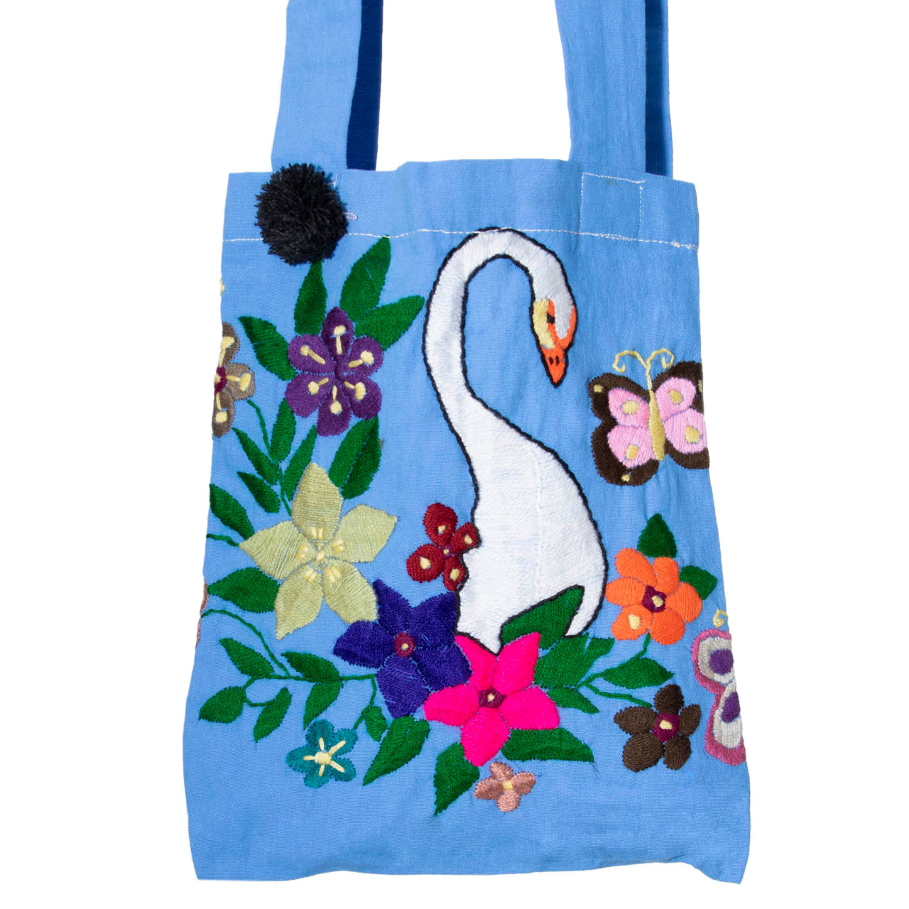 Chiapas Embroidered Cotton Mini Tote