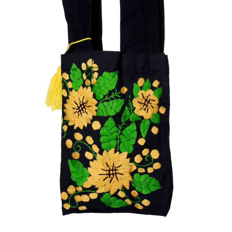 Chiapas Embroidered Cotton Mini Tote