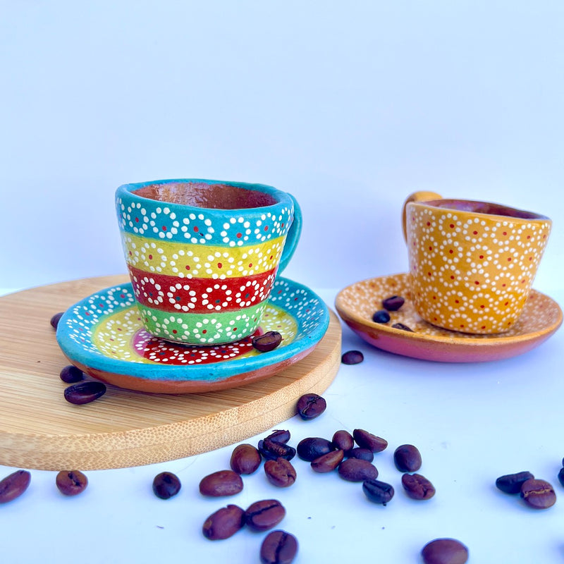 Unique? Colourful Mexican espresso cups
