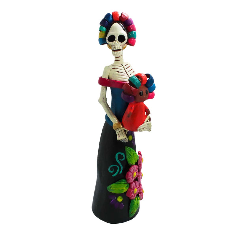 Catrina Lelé Mexican Doll Clay Sculpture, Day of the Dead (Día de Muertos)