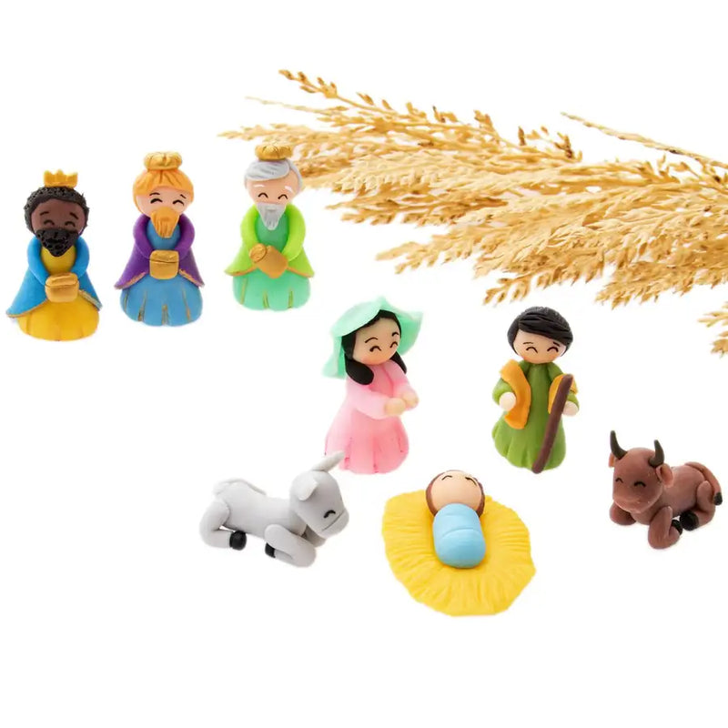 8 Piece Christmas Nativity Set Miniature Figurines