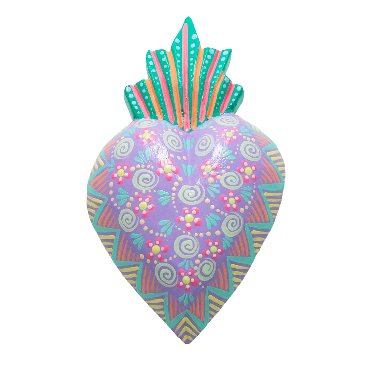 Heartbeat Wooden Hand-Painted Heart Wall Art