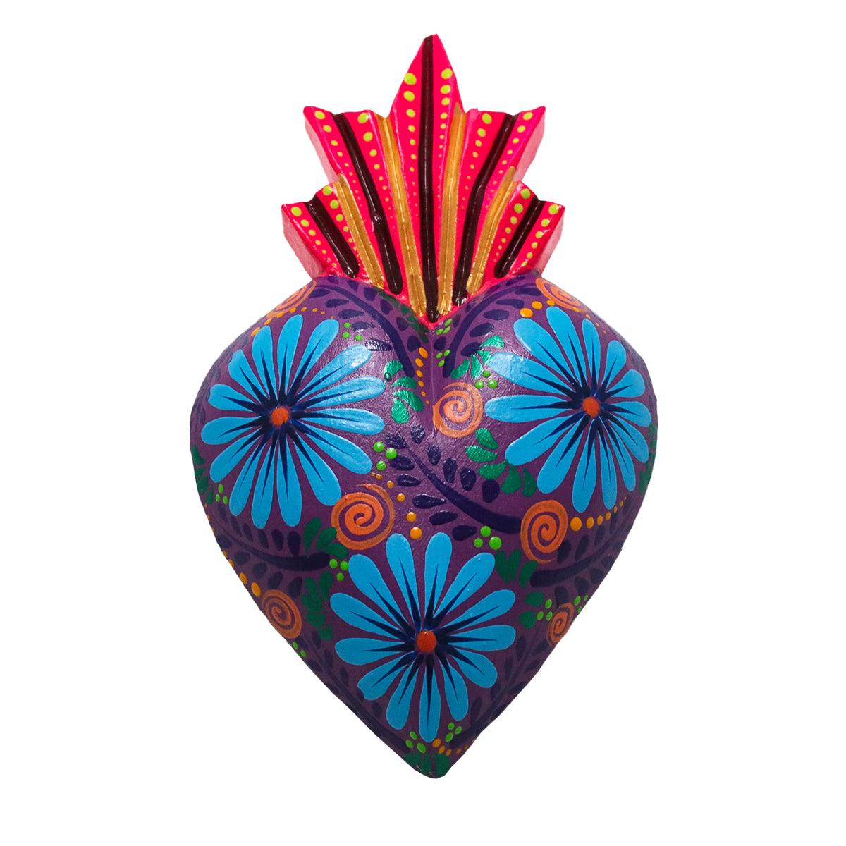 Heartbeat Wooden Hand-Painted Heart Wall Art