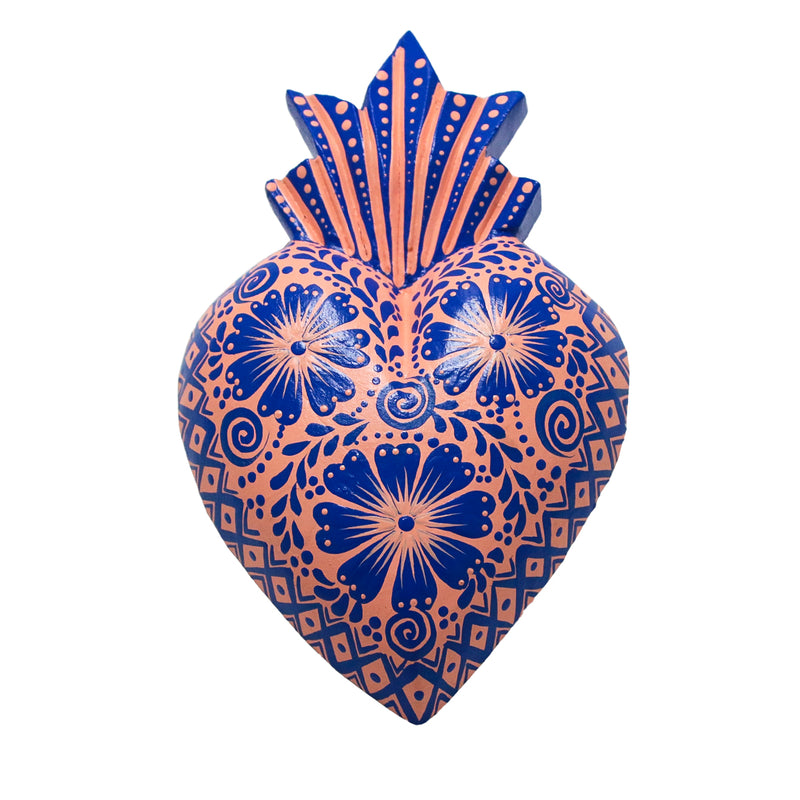 Heartbeat Wooden Hand-Painted Heart Wall Art