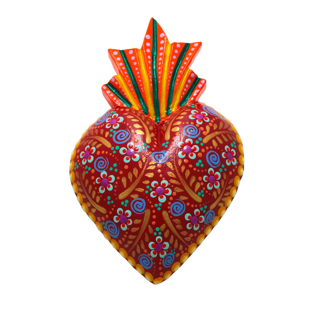 Heartbeat Wooden Hand-Painted Heart Wall Art