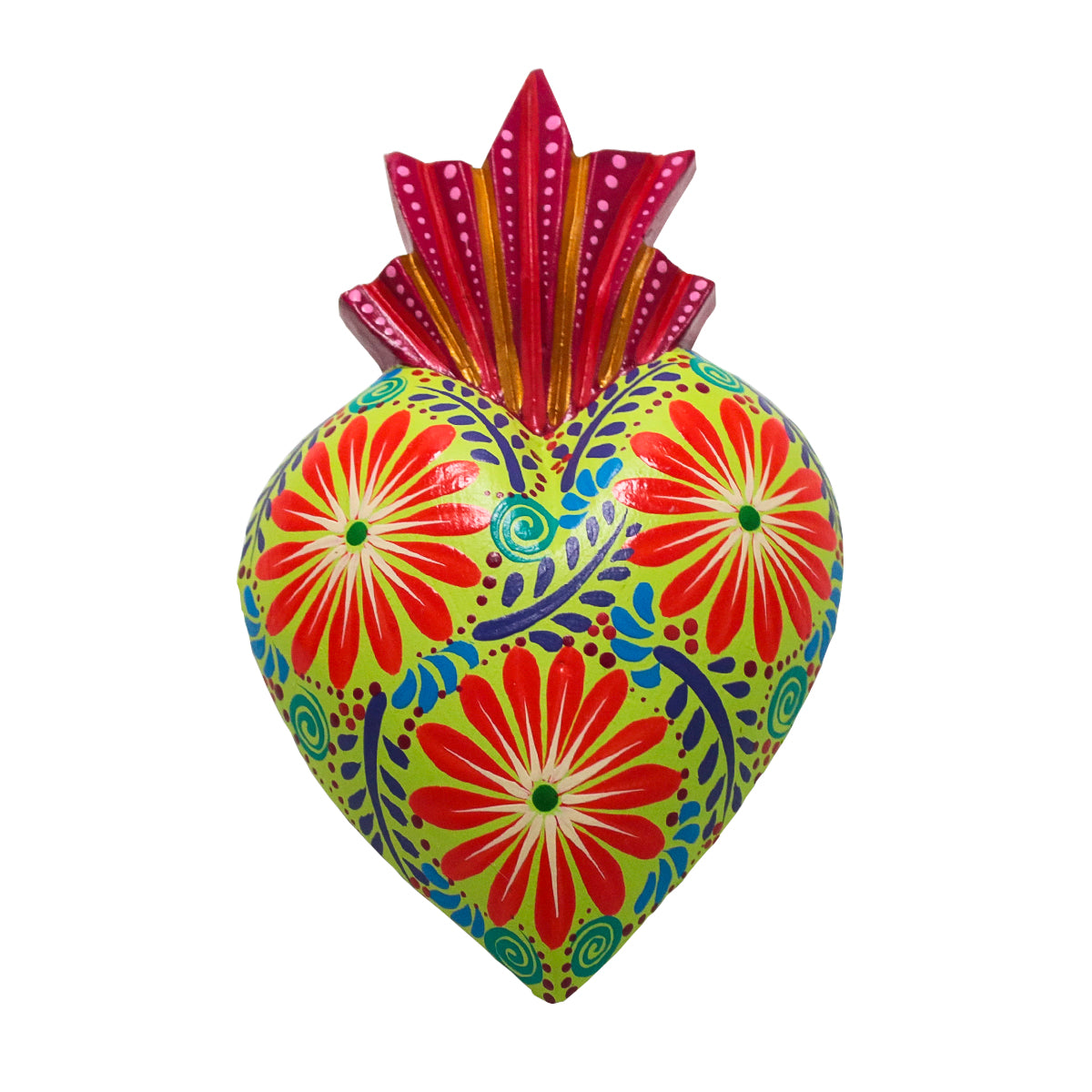 Heartbeat Wooden Hand-Painted Heart Wall Art