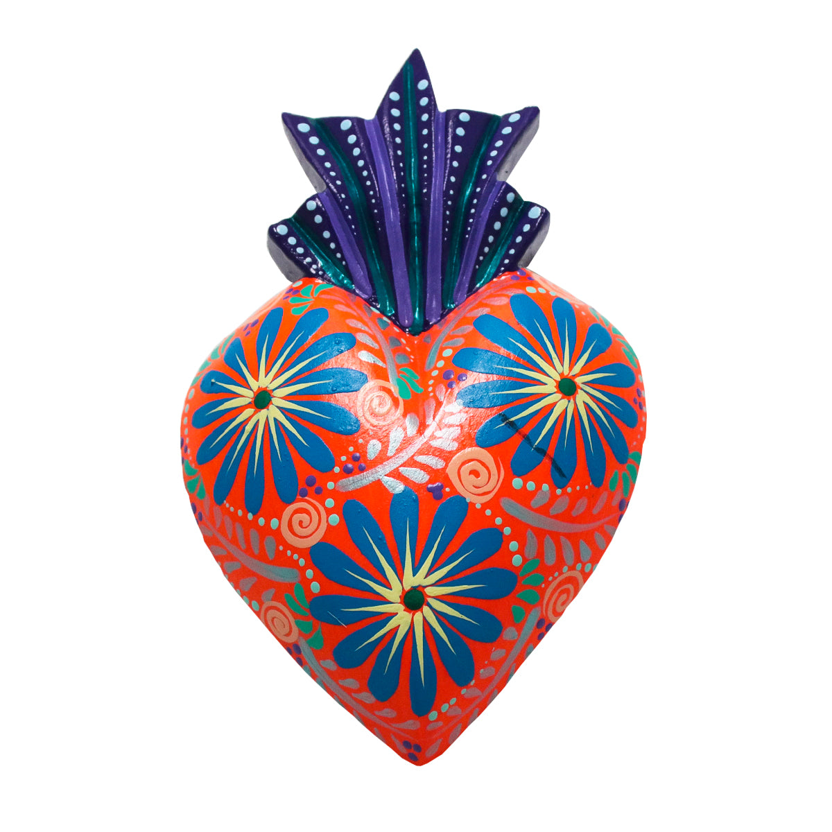 Heartbeat Wooden Hand-Painted Heart Wall Art