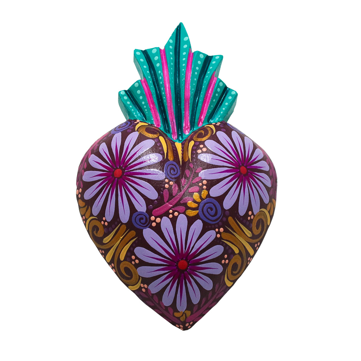 Heartbeat Wooden Hand-Painted Heart Wall Art