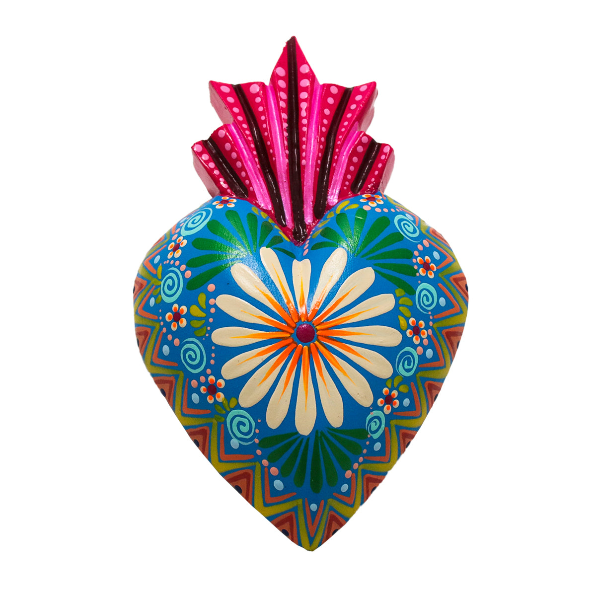 Heartbeat Wooden Hand-Painted Heart Wall Art