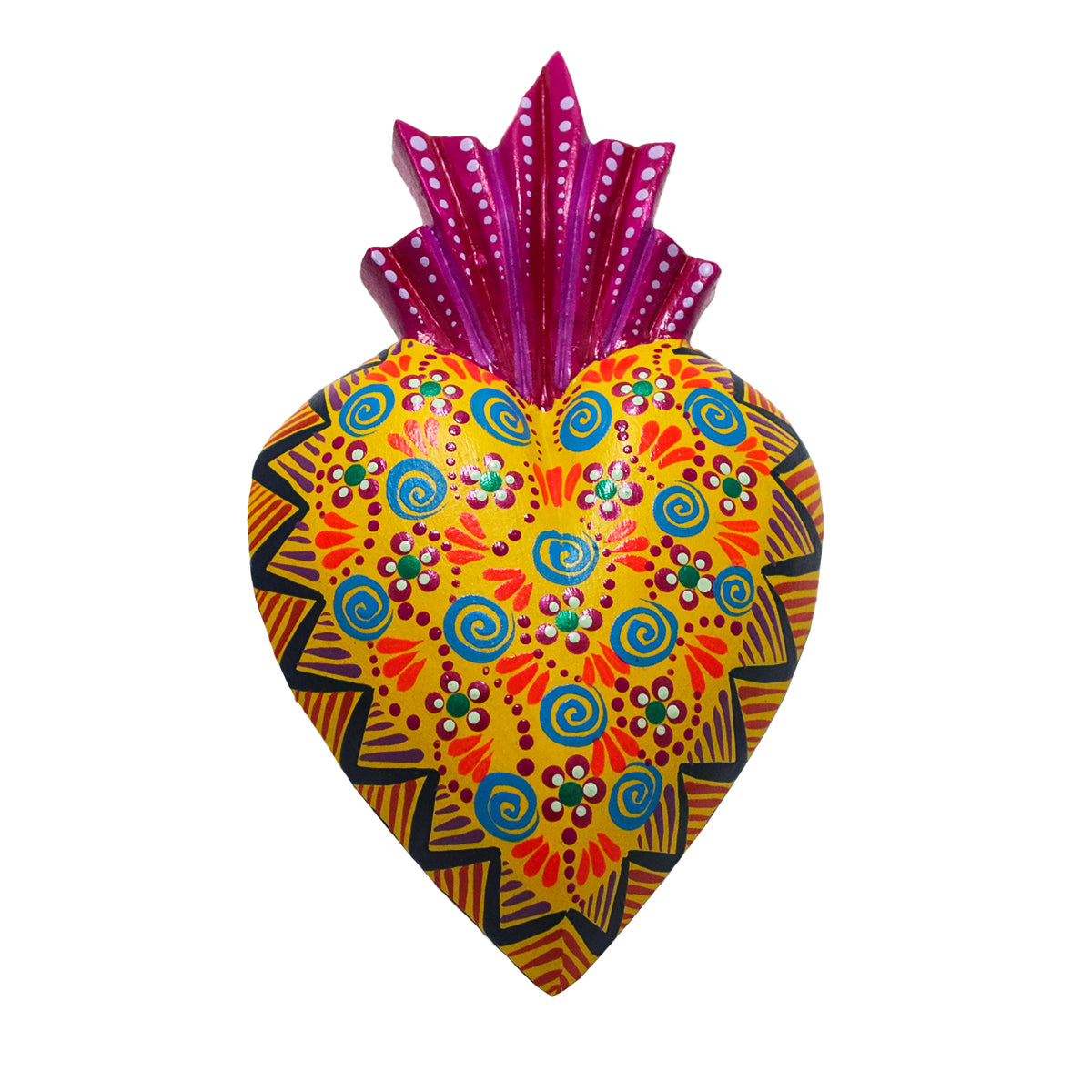 Heartbeat Wooden Hand-Painted Heart Wall Art