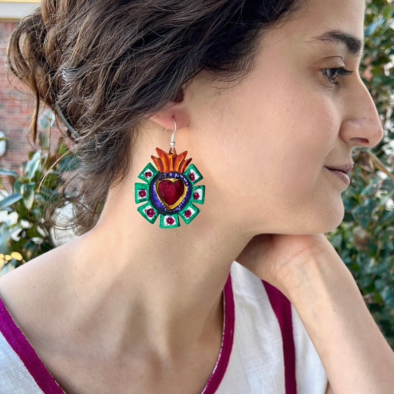Corazón Milagro Mexican Earrings