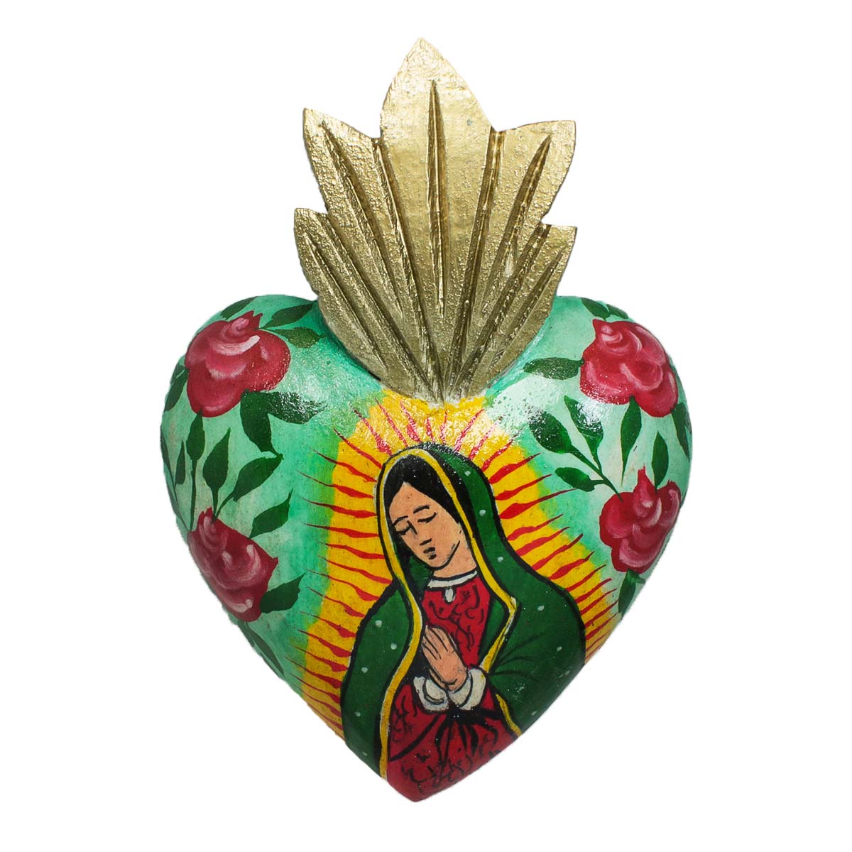 Virgencita Wall Art Wooden Heart