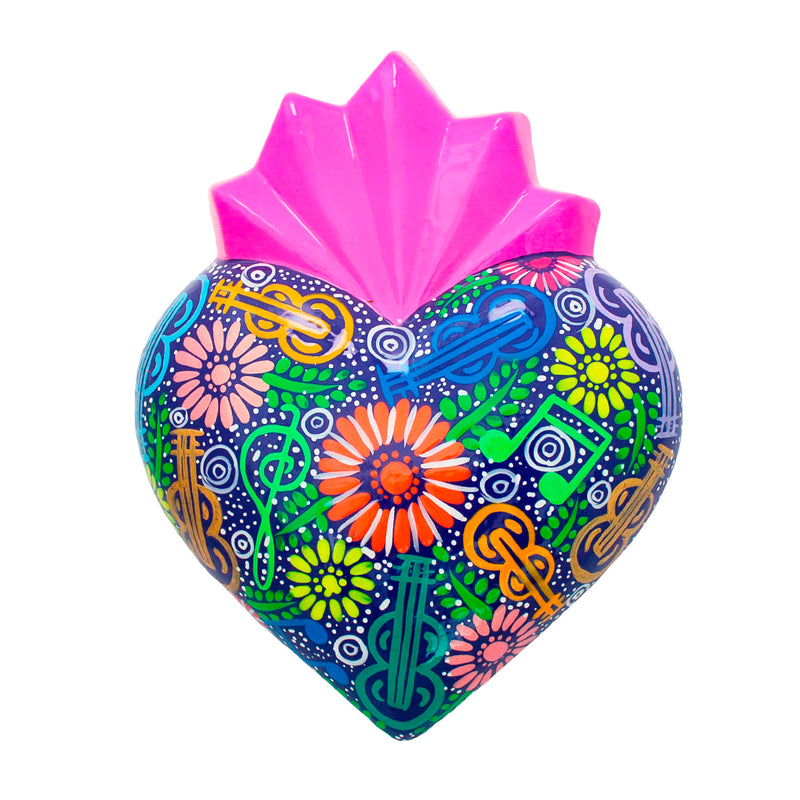 Decorated Heart Shaped Paper Fans Decorations 12 packs