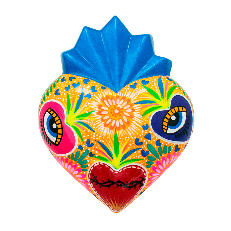 Heart of Mexico Hand-Painted Ceramic Wall Art