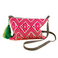 June Full Embroidery Suede Crossbody Clutch - 3