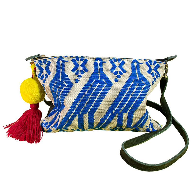 June Full Embroidery Suede Crossbody Clutch - 4