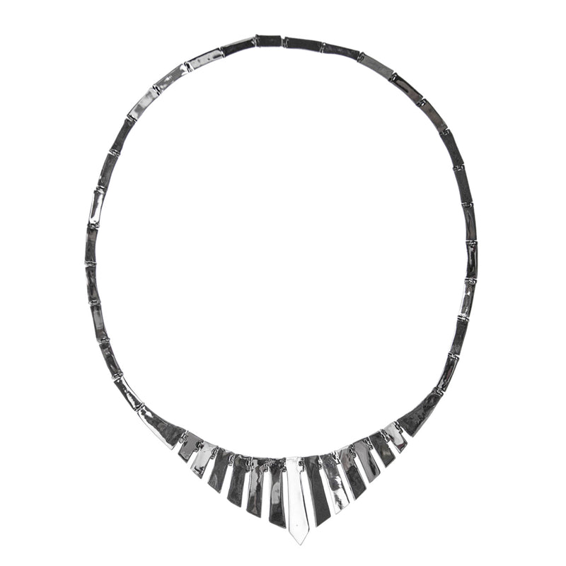 Sterling Silver Faux Malachite Earrings, Necklace, and Bracelet Set