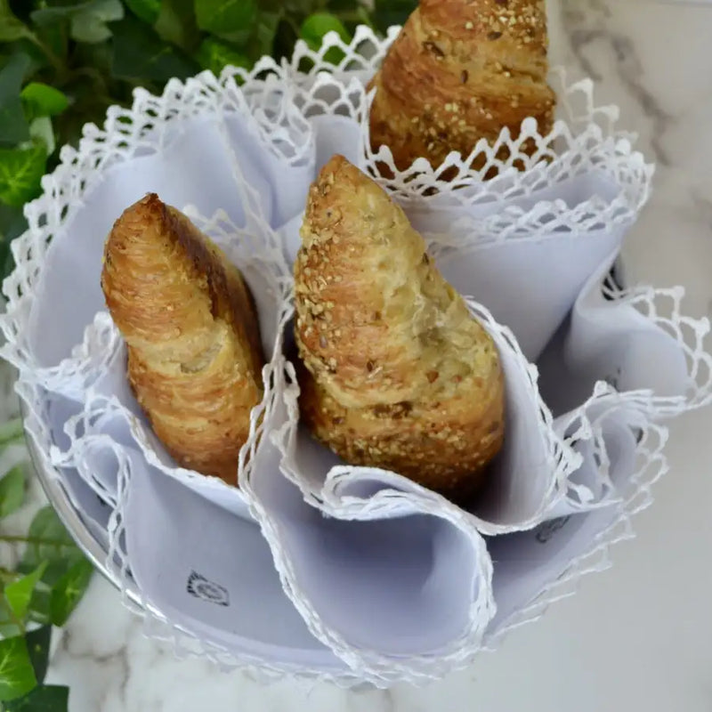Deshilado Cotton Bread Basket Liner with Individual Pockets - 7