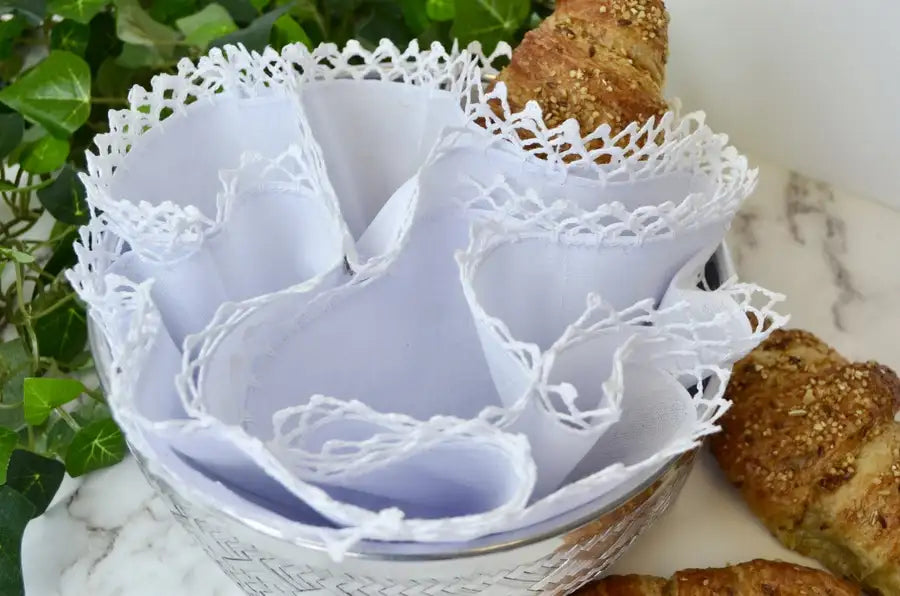Deshilado Cotton Bread Basket Liner with Individual Pockets - 1