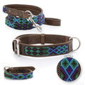 Double Detail Dog Collar Set with Matching Leash and Bracelet - 10