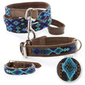 Double Detail Dog Collar Set with Matching Leash and Bracelet - 7