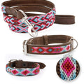 Double Detail Dog Collar Set with Matching Leash and Bracelet - 3