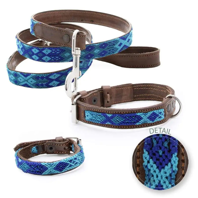 Double Detail Dog Collar Set with Matching Leash and Bracelet - 14