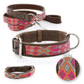 Double Detail Dog Collar Set with Matching Leash and Bracelet - 13
