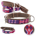Double Detail Dog Collar Set with Matching Leash and Bracelet - 12