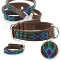 Double Detail Dog Collar Set with Matching Leash and Bracelet - 11