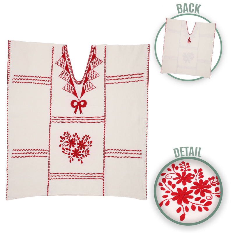 Amuzgo Hand-Embroidered Manta Blouse