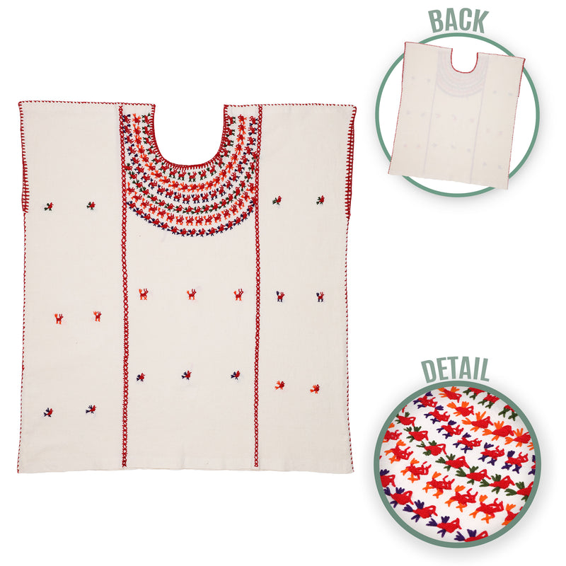 Amuzgo Hand-Embroidered Manta Blouse
