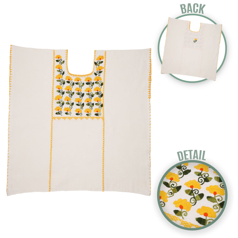 Amuzgo Hand-Embroidered Manta Blouse