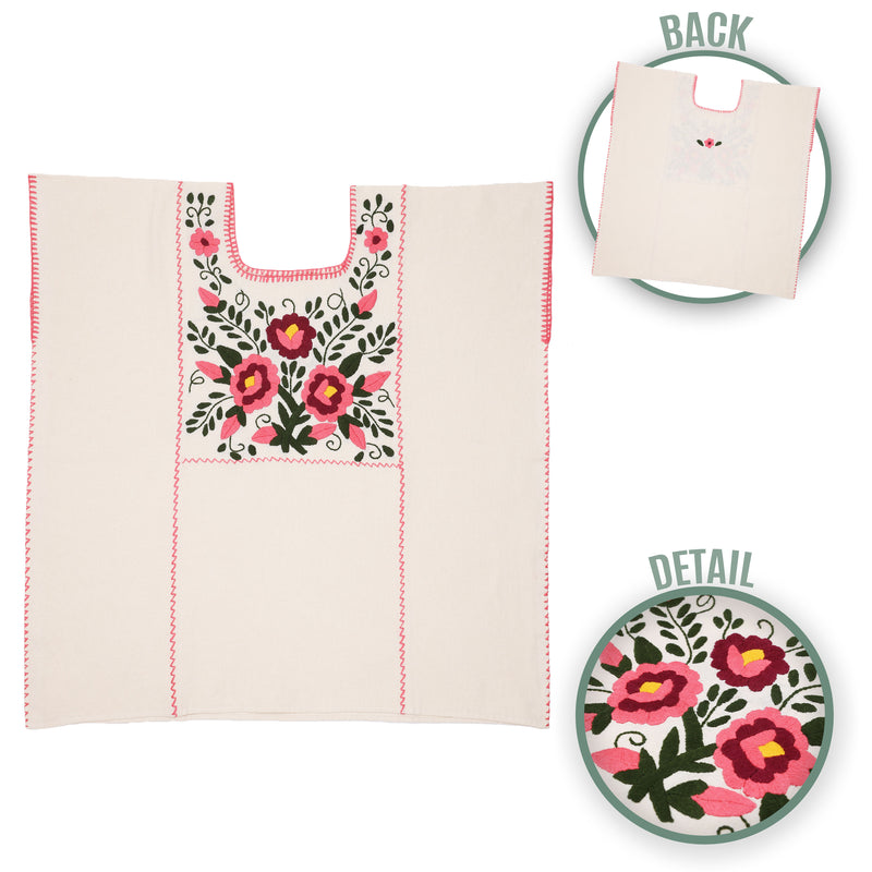 Amuzgo Hand-Embroidered Manta Blouse