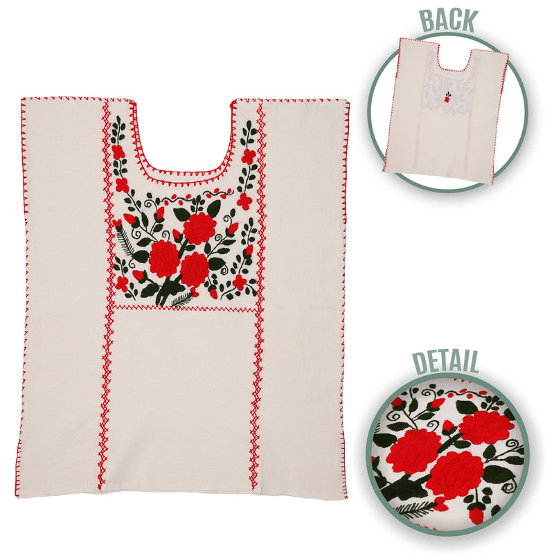Amuzgo Hand-Embroidered Manta Blouse