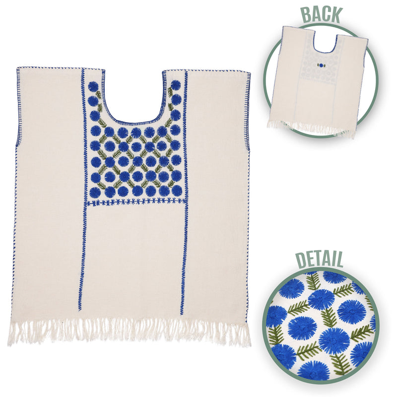 Amuzgo Hand-Embroidered Manta Blouse