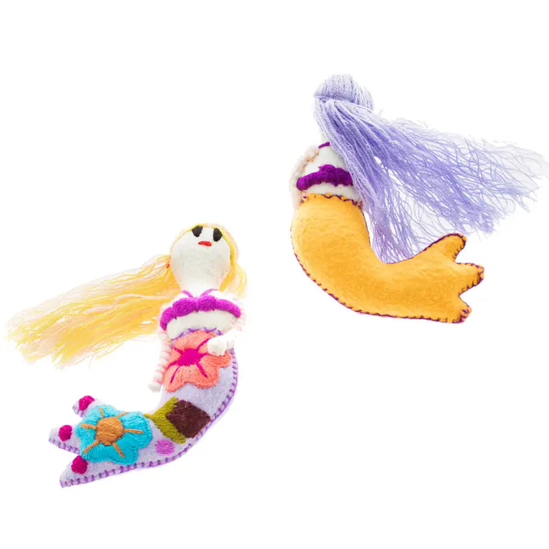 Mermaid Hand-Embroidered Stuffed Doll - 1
