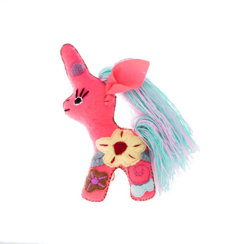 Unicorn Hand-Embroidered Stuffed Animal - 1