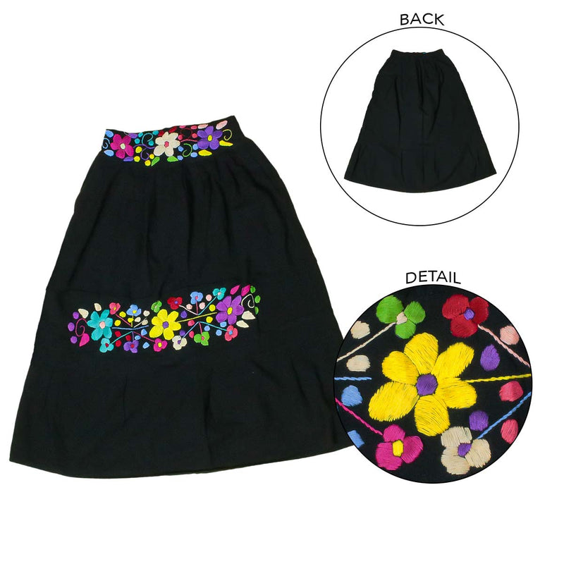 Dulce Floral Embroidered Skirt - 1