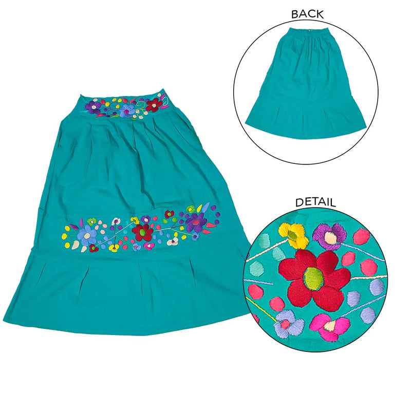 Dulce Floral Embroidered Skirt - 7