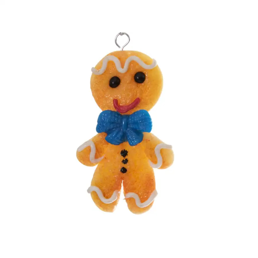 Gingerbread Boy and Girl Cold Porcelain Ornaments - 3