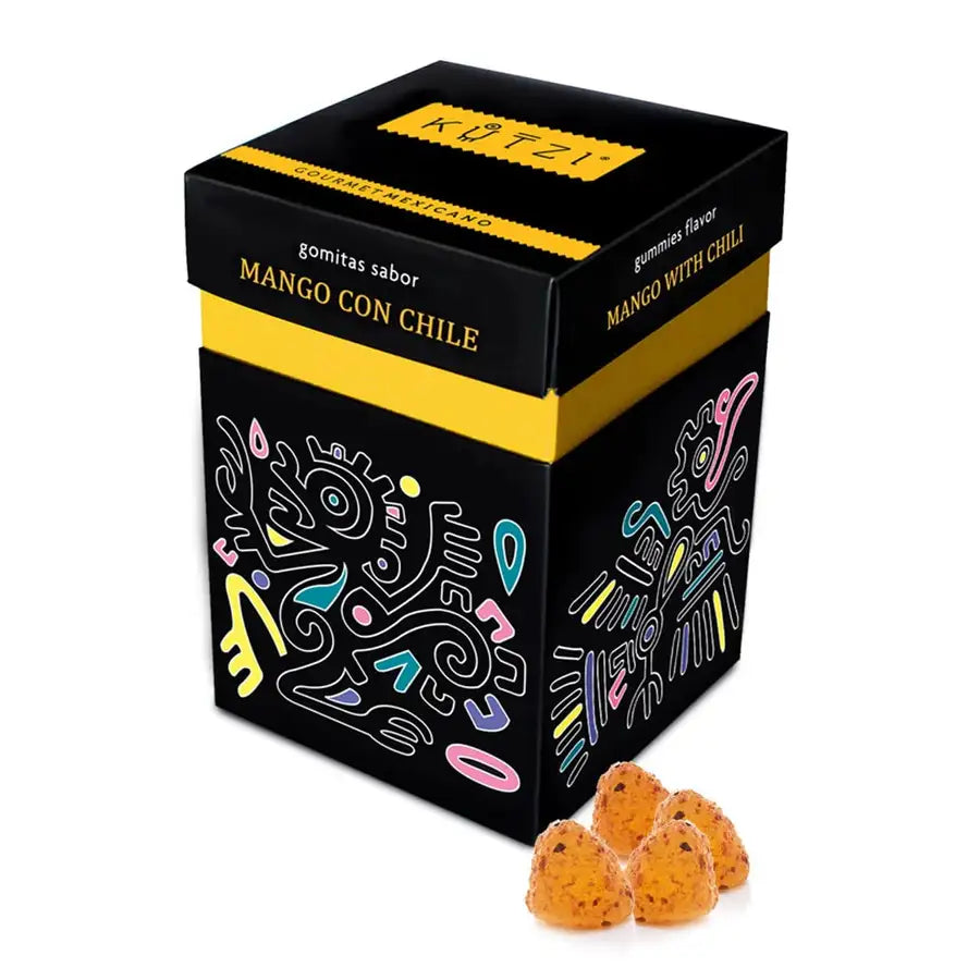 Chili Gummies Mexican Candy in Artisanal Box - Mango and Watermelon Flavors_Mango con chile