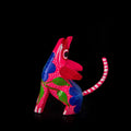 Hand Painted Howling Coyote Wooden Figurine - 9